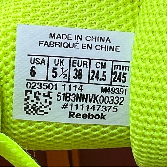 Reebok Zigtech Blue/Pink/Neon Green Size 6y/ Womens Size 7.5 Athletic Shoes - Picture 7 of 10